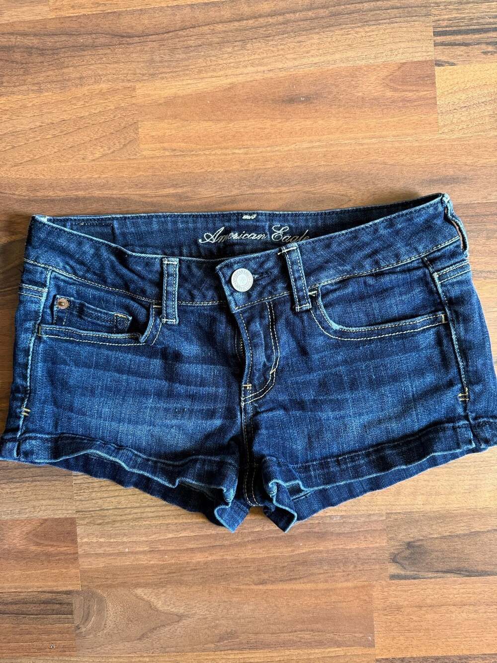 American Eagle Stretch Dark Wash Denim Shorts